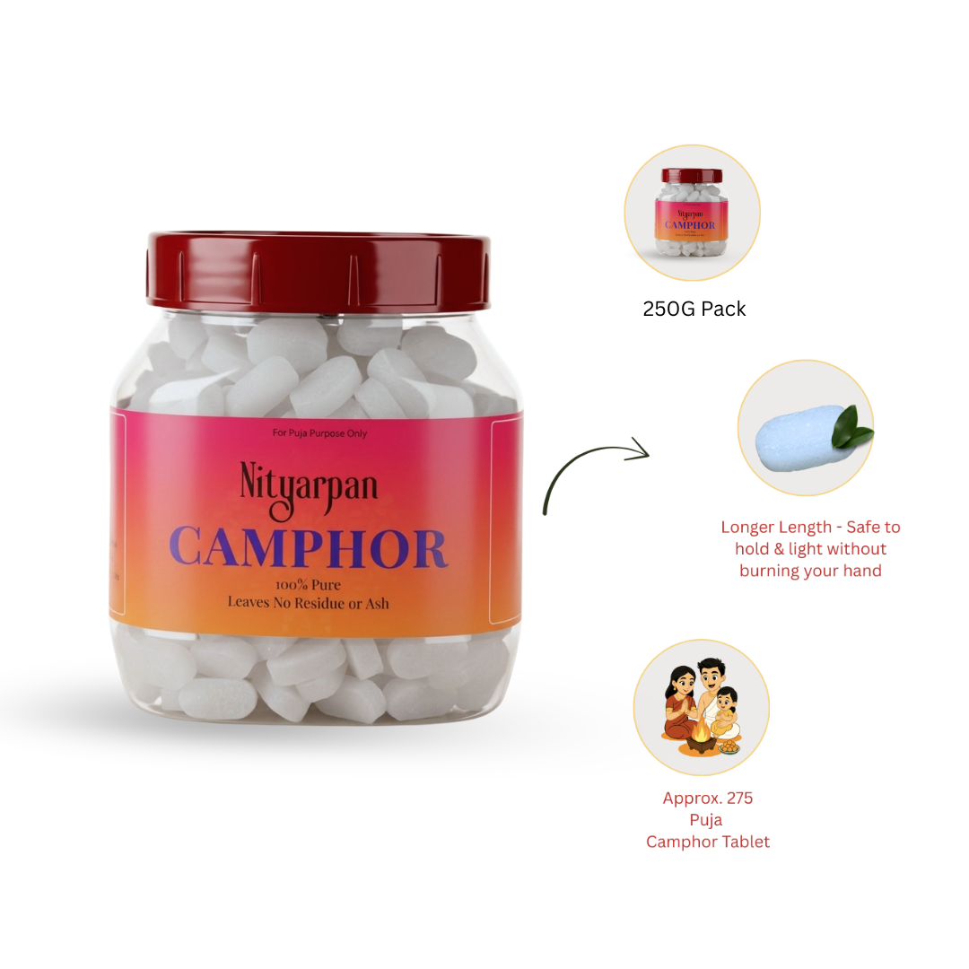 nityarpan shuddhi camphor (250 gm)